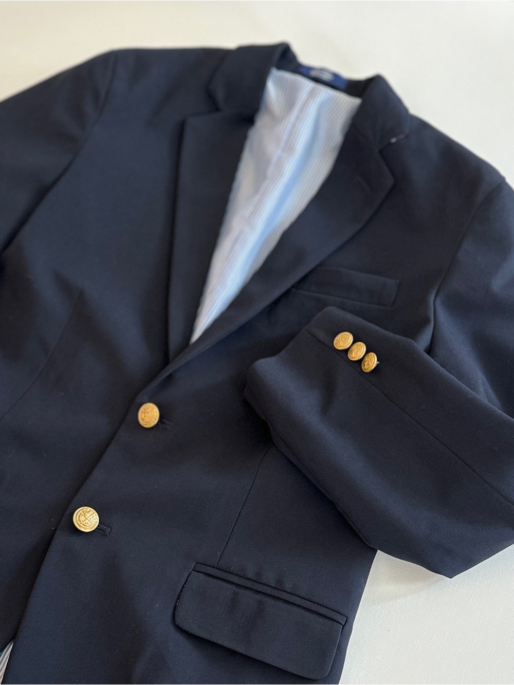 Izod Classic Boys Navy Blazer with Gold Buttons